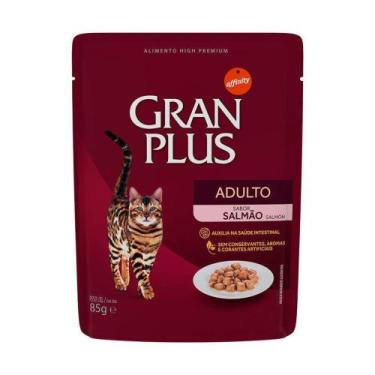 Imagem de Ração Úmida GranPlus Para Gatos Adultos Sachê Sabor Salmão - 85g - Gra