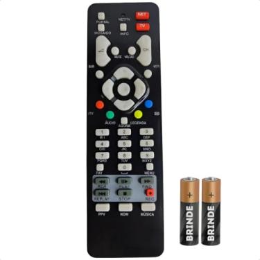 Imagem de Controle Remoto Compatível Com Todos os Modelos de Receptor Net Claro Digital + Pilhas