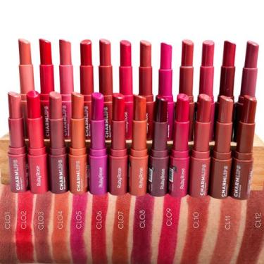 Imagem de Batom charm lips ruby rose cor intensa semi matte aveludado cl01, CL01