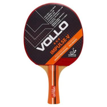 Imagem de Raquete Tênis de Mesa Vollo Impulse V VT604-5, Preto, Vermelho, Único