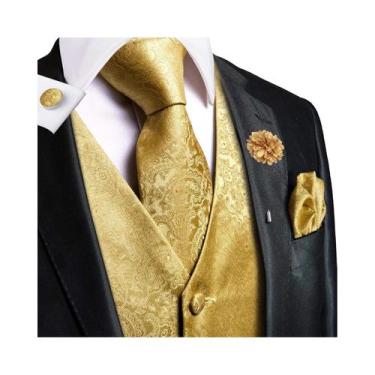 Imagem de Colete Masculino Jacquard Para Casamento E Festa De Negócios, Conjunto