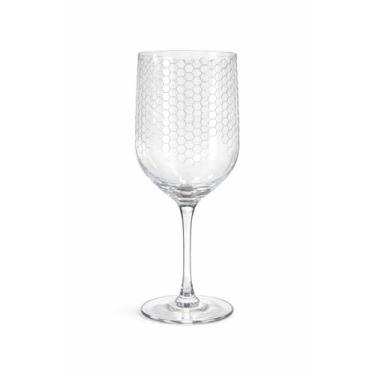 Imagem de Jg. 6 Taças p/ Água em Cristal Colmeia Pantografada 400ml - Importado