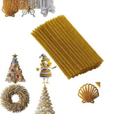Imagem de Haste de chenille brilhante 30cm flexível limpador de cachimbo para ca