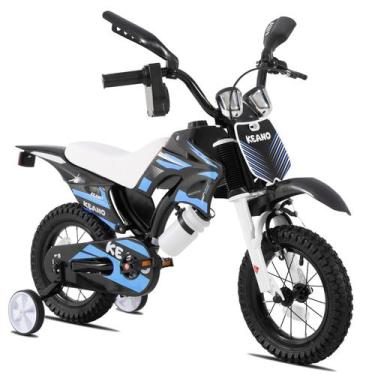 Imagem de Bicicleta KEANO 12" Estilo Motocross Azul com Rodinhas de Apoio