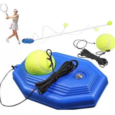 Imagem de Aparelho de Treinamento para Tênis Ball's Back Simulação Realista Base Estável Elástico Bola sem Pressão Único