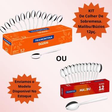 Imagem de Kit Colher para Sobremesa 12 Pç Búzios Ou Malibu Inox Tramontina