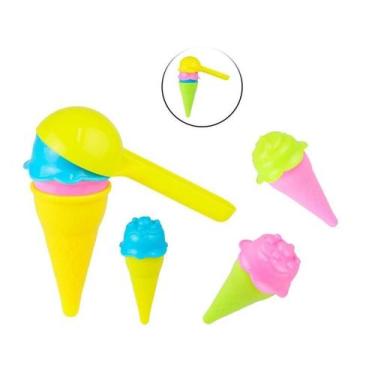 Imagem de Kit Sorveteria Comidinha Gelateria Casquinha Sorvete Bolas - Arktoys