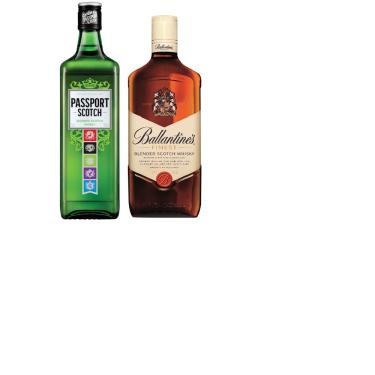 Imagem de Kit Whisky Ballantine's Finest e Passport Scotch 1L cada