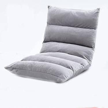 Imagem de Diumy Cadeira de chão ajustável de 6 posições, suporte confortável para as costas 0-180°, dobrável, para sofá, sala de estar, leitura, K 52 x 55 x 55 cm (20 x 22 x 22 polegadas)