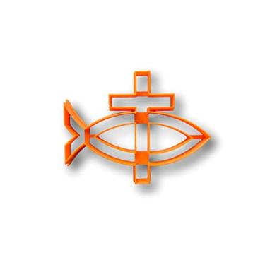 Imagem de Cortador de biscoito Christian Fish and Cross