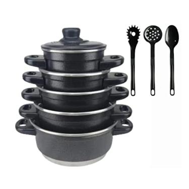 Imagem de Jogo De Panelas 5 Peças Craqueado + 3 Espátulas