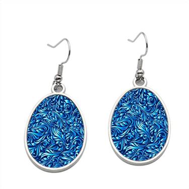 Imagem de Brinco padrão 5 - Brincos pendentes para meninas - Presente de festa de aniversário dos namorados, Metal, Sem pedras preciosas