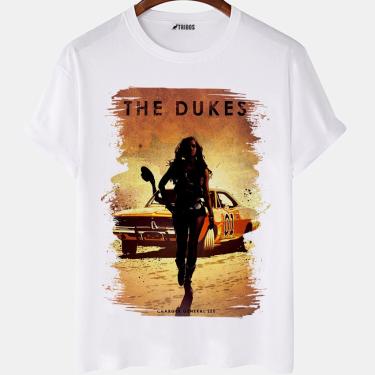 Imagem de Camiseta masculina The Dukes Dodge General Lee Arte Camisa Blusa Branca Estampada