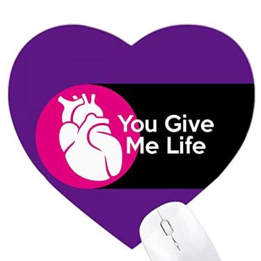 Imagem de Mousepad Mother River Life Art Deco moderno coração tapete de borracha para escritório