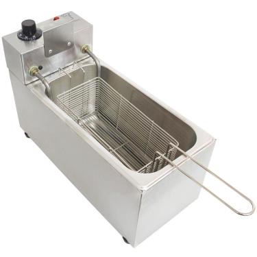 Imagem de Fritadeira Elétrica com Óleo 4 Litros 1 Cuba Industrial Inox Irmãos Ribeiro Frb1c4