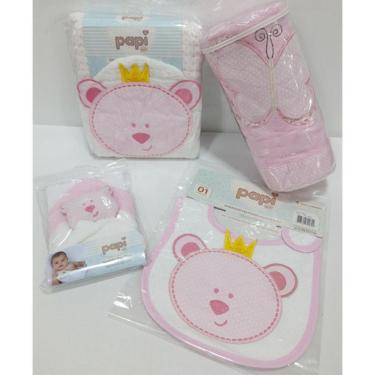 Imagem de Kit Enxoval Bebê Menina Papi Luxo Cobertor Toalha Naninha 41