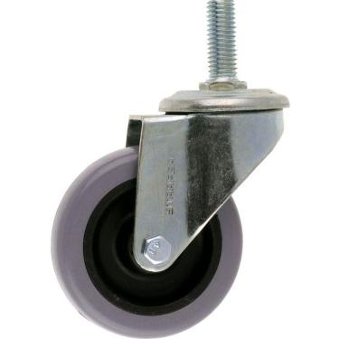 Imagem de Rodízio Aço Carbono Zincado e Roda Plástico PVC 5 Polegas Eixo Fixo - STARFER