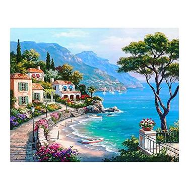 Imagem de Kiboule Diamante redondo strass 5D pintura de diamante DIY para decoração de parede para casa