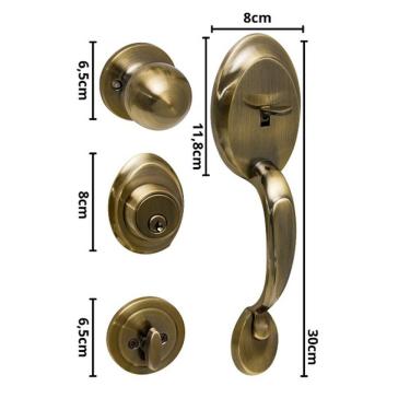 Imagem de Fechadura Blim Blim Ouro Velho - Cia do Puxador