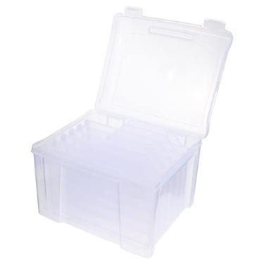 Imagem de Caixa de documentos Caixa organizadora de arquivos de plástico transparente caixa de armário de arquivos caixa de armazenamento caixa de armário de arquivo portátil para escritório para pendurar carta pasta legal