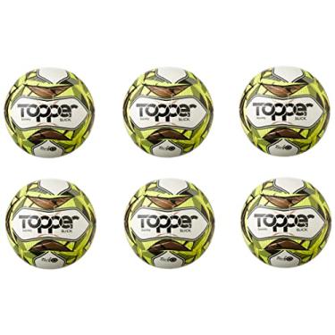 Imagem de AX Esportes Pack com 6 Bolas de Futebol Society Topper Slick II Único, BRANCO/AZUL