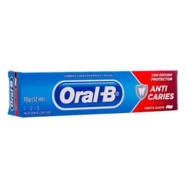 Imagem de Creme Dental Oral-B 123 Anti Cáries Menta Suave 70G - Oral B