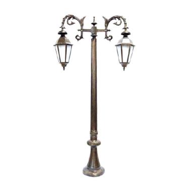 Imagem de Poste De Jardim Firenze 02 Luminária Italiana Alumínio 246cm