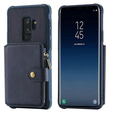 Imagem de Carteira para Samsung Galaxy S21 S20 FE 5G Case S10 S9 S8 Note 20 Ultra S 21 9 Note 10 Plus Capa de telefone de couro, azul, para S8