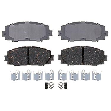 Imagem de ACDelco Conjunto de pastilhas de freio a disco frontal de cerâmica Advantage 14D1184CH com ferragens