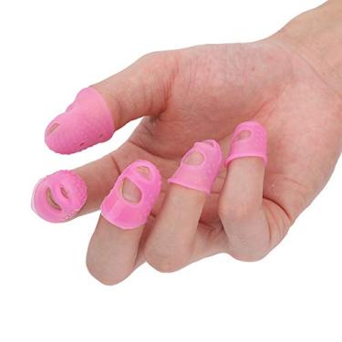 Imagem de Protetor de dedo de silicone leve para guitarra durável para crianças para guitarra (rosa M00250)