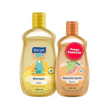 Imagem de Shampoo Baruel Baby 400ml Suave + Sabonete Liquido Glicerina 210ml  Es