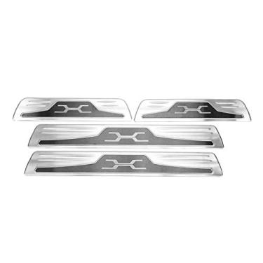 Imagem de aqxreight - 4 peças de protetores de pedal de chute de aço inoxidável para porta de carro serve para Harrier Venza XU80 2020 2021