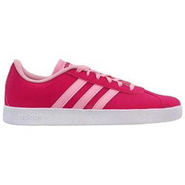 Imagem de adidas Kids Girls Vl Court 2.0 Lace Up - Sneakers Shoes Casual - Pink - Size 5 M