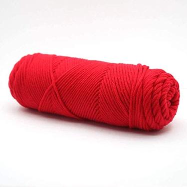 Imagem de Fio de festa Simply Soft - medidor médio penteado para artesanato em tricô de crochê (cinco grupos de fios) creme vermelho atualizado