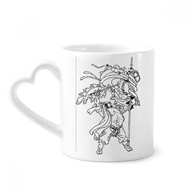 Imagem de Masterpiece Caneca de desenho de reinos romance café cerâmica copo de coração de vidro