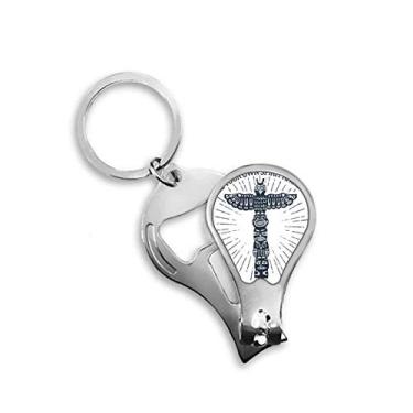 Imagem de Coruja do Egito Antigo Padrão Decorativo Cortador de Unhas Abridor Chaveiro Tesoura