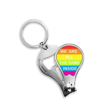 Imagem de Arco-íris gay lésbica transgênero LGBT cortador de unhas abridor chaveiro tesoura