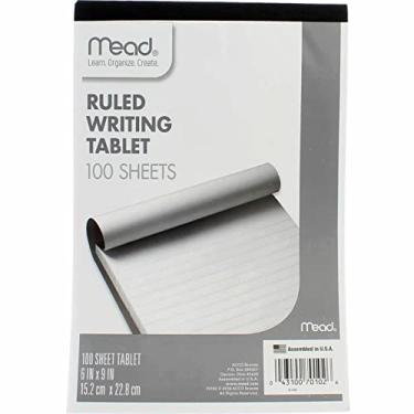 Imagem de Tablet de escrita Mead Ruled, 100 folhas, 15 x 23 cm (pacote com 6)