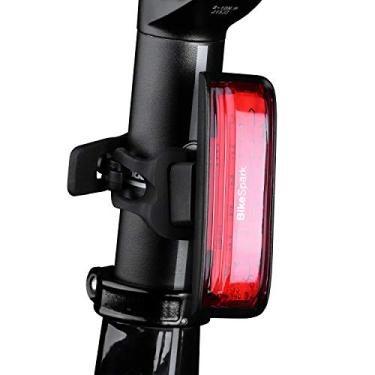 Imagem de BikeSpark Luz traseira de detecção automática G2-20 lm Super brilhante LED Bike Tail Light com 220 graus de visibilidade – Auto On/Off e Deseleration Flash by Motion Sensing – USB recarregável – IPX5 resistente à água