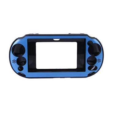 Imagem de OSTENT Capa protetora de pele de metal de alumínio colorida para Sony PS Vita PSV PCH-2000 - cor azul claro