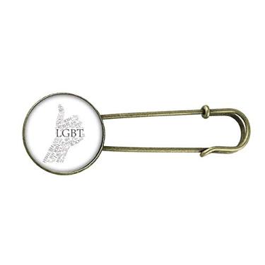 Imagem de LGBT Bandeira de Arco-Íris Ótimo Presente Arte Deco, Fashion Retrô Broche de Metal Clipe Joia
