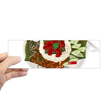 Imagem de DIYthinker Adesivo retangular tradicional de Singapura Nasi Lemak para janela de notebook