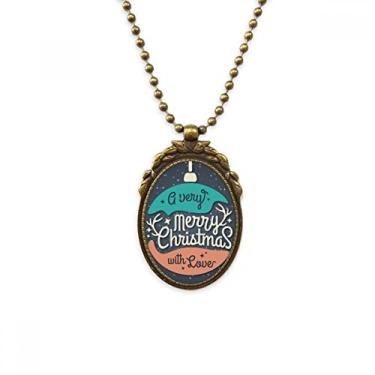 Imagem de DIYthinker mas Colar antigo com pingente de contas vintage com ilustração de guirlanda colorida