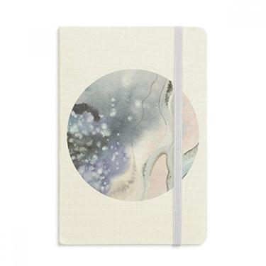 Imagem de Caderno com sombreamento de tinta em aquarela abstrato oficial de tecido capa dura diário clássico