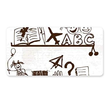 Imagem de DIYthinker Ilustração fofa para crianças, estante de livros, placa de carro, acessório de aço inoxidável