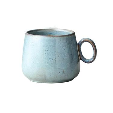 Imagem de PAYNAN Caneca de café de cerâmica japonesa retrô criativa xícara de água xícara de chá de porcelana fosca