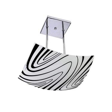 Imagem de Pendente Quadrado Grande Curvas Preto, Attena, 1837 GDE PT, Preto