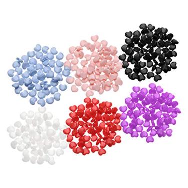 Imagem de kowaku 600 peças de cadeados de plástico macio para cordões, ajustador de cordão elástico, antideslizante, máscara de orelha, clipes de fivela, coração