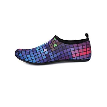 Imagem de Jueshanzj Sapatos de natação de verão com sola fina e sola descalço, pele aderente ao rio, sapatos de praia, K10, 9.5