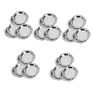 Imagem de Gadpiparty 30 Peças Prato De Frutas Secas Bandeja De Frutas Para Festas Prato De Bolo Bandeja Decorativa Para Servir Bandejas Para Festa Mini Formas De Bolo Pratos De Frutas Metal Doce Lanche